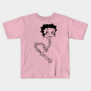 Betty Boom by Grip Grand Betty Boop Tattoo American Traditional Style Mace Kids T-Shirt